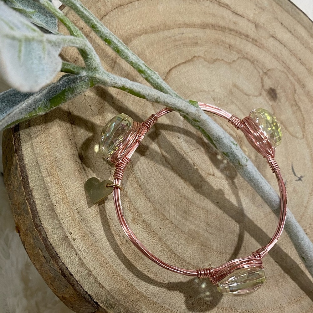 Love Poppy Rose Gold / Citrine Stone Bangle